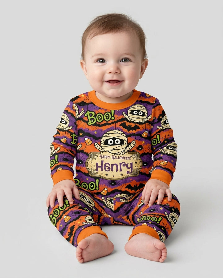 Boo Boo Halloween Bamboo Two Piece Long Sleeve Pajama Set