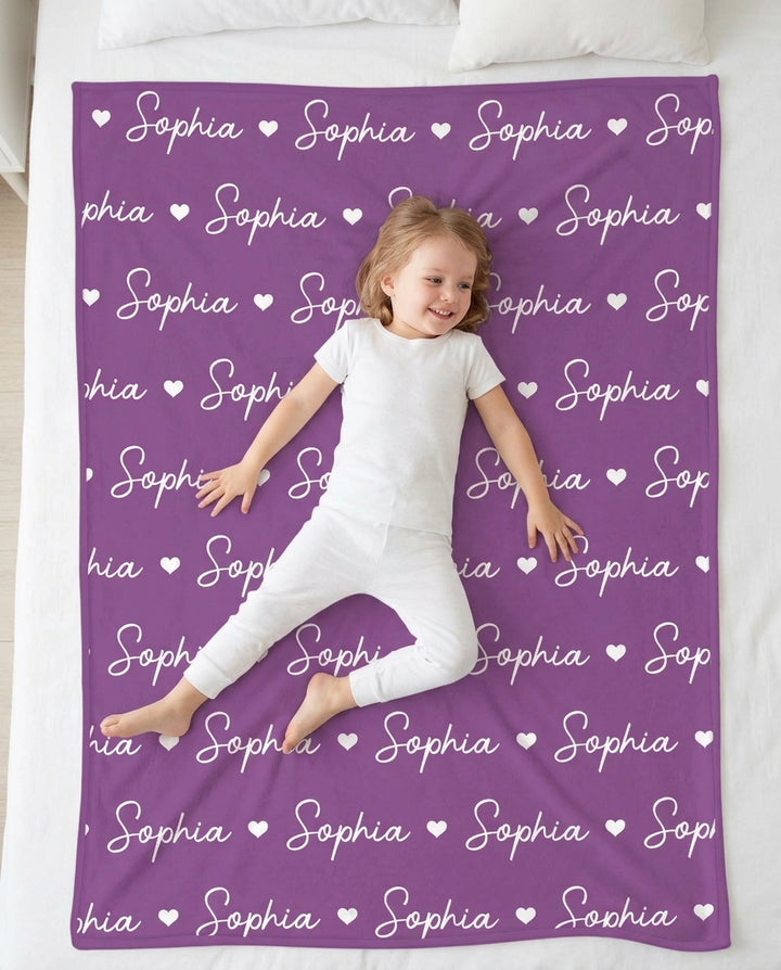 Sweetheart Script Bamboo Blanket
