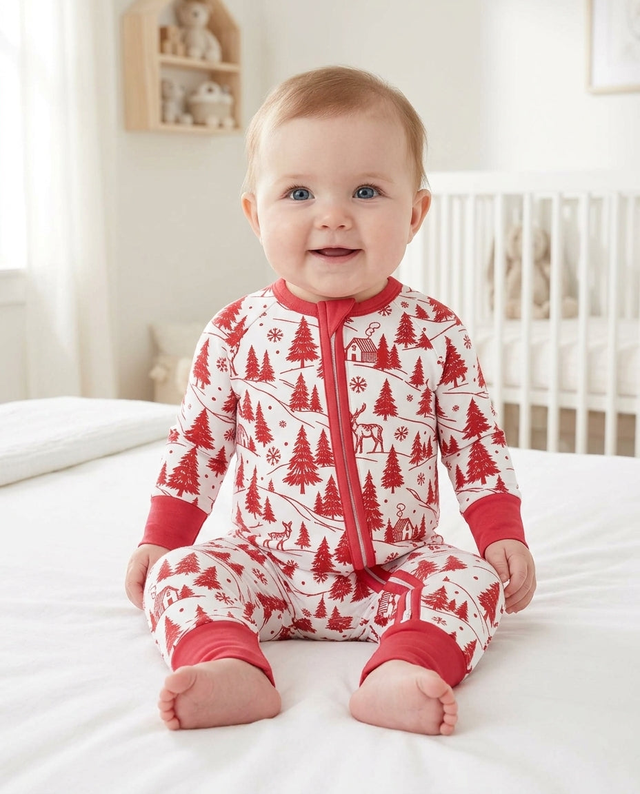 North Pole Train Bamboo Convertible Zippy