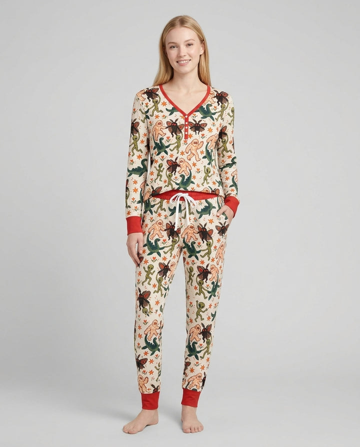 Dancing Cryptids Bamboo Women Pajama Set