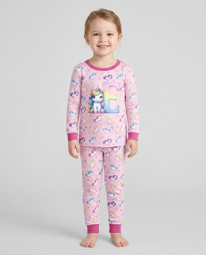 Cute Baby Word Car Bamboo Two Piece Long Sleeve Pajama Set