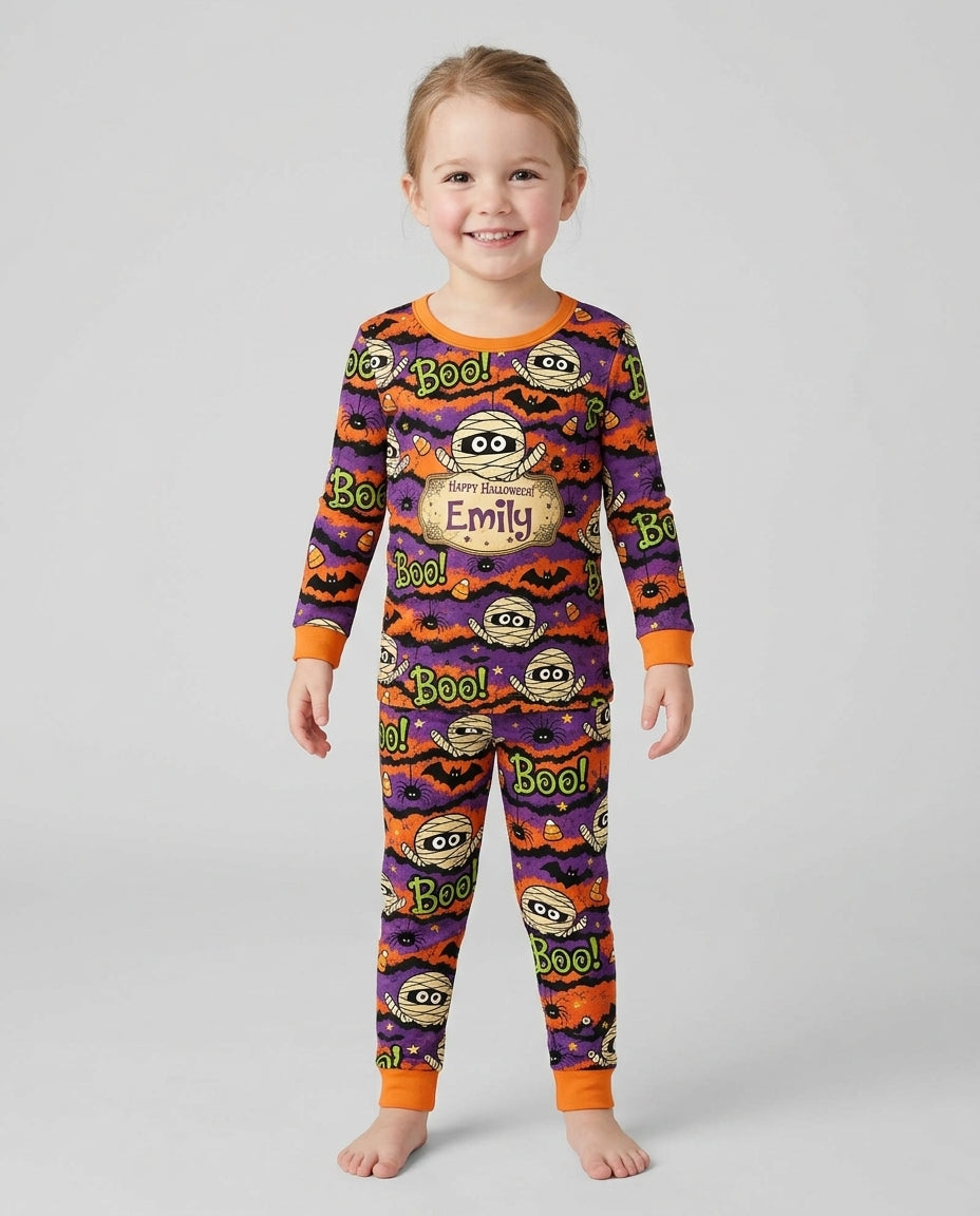 Boo Boo Halloween Bamboo Two Piece Long Sleeve Pajama Set