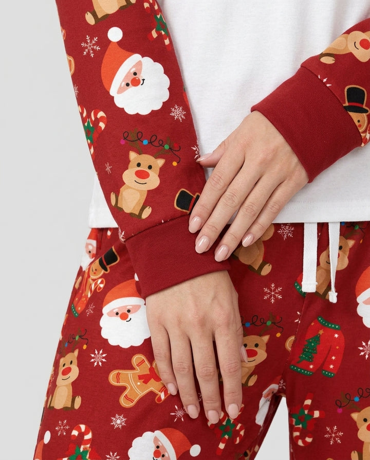Personalized Christmas Crew Family Matching Bamboo Women Pajama Set