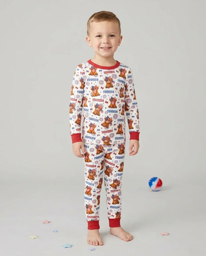 Moo-Rica Cowgirl Bamboo Two Piece Long Sleeve Pajama Set