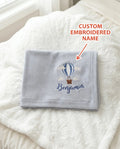 Personalized First Journey Embroidered Ribbed Bamboo Blanket