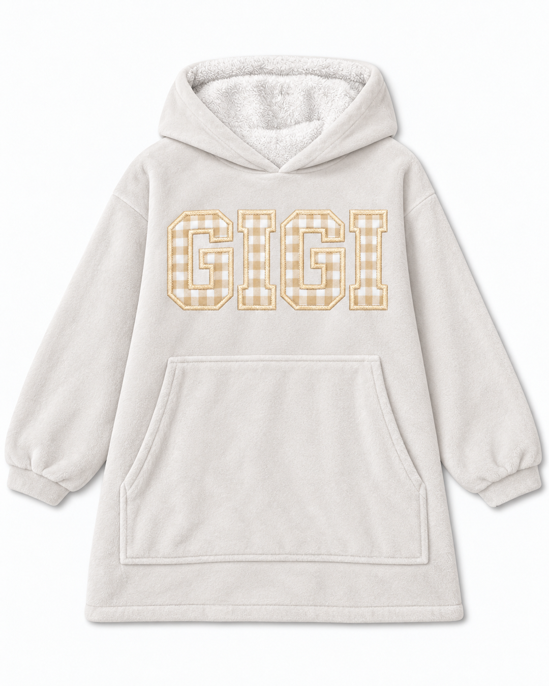 Custom Sweet Family Matching Embroidered Bamboo Blanket Hoodie