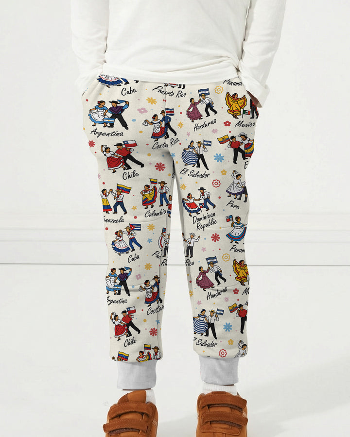 Hispanic Traditional Folkloric Dress Bamboo Jogger