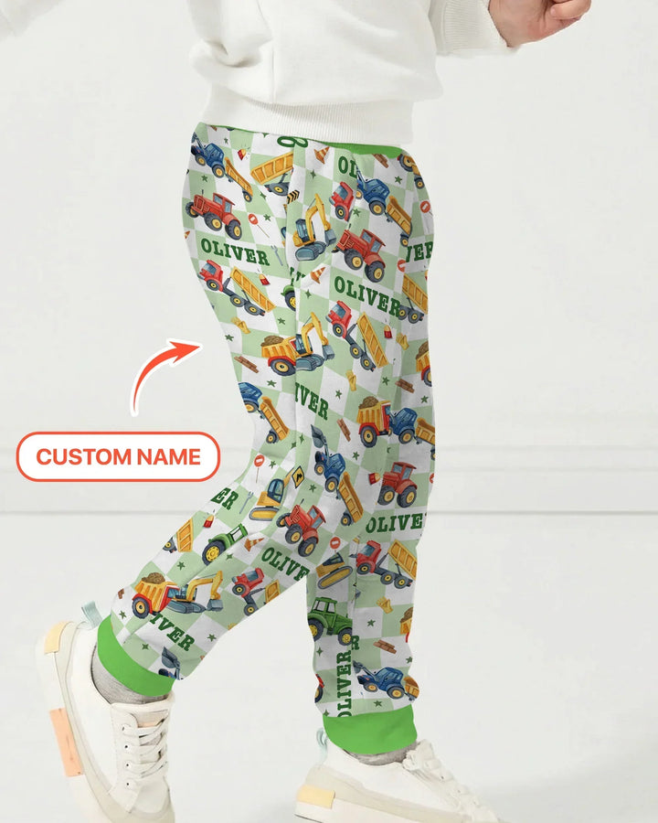 Under Construction Custom Name Bamboo Jogger