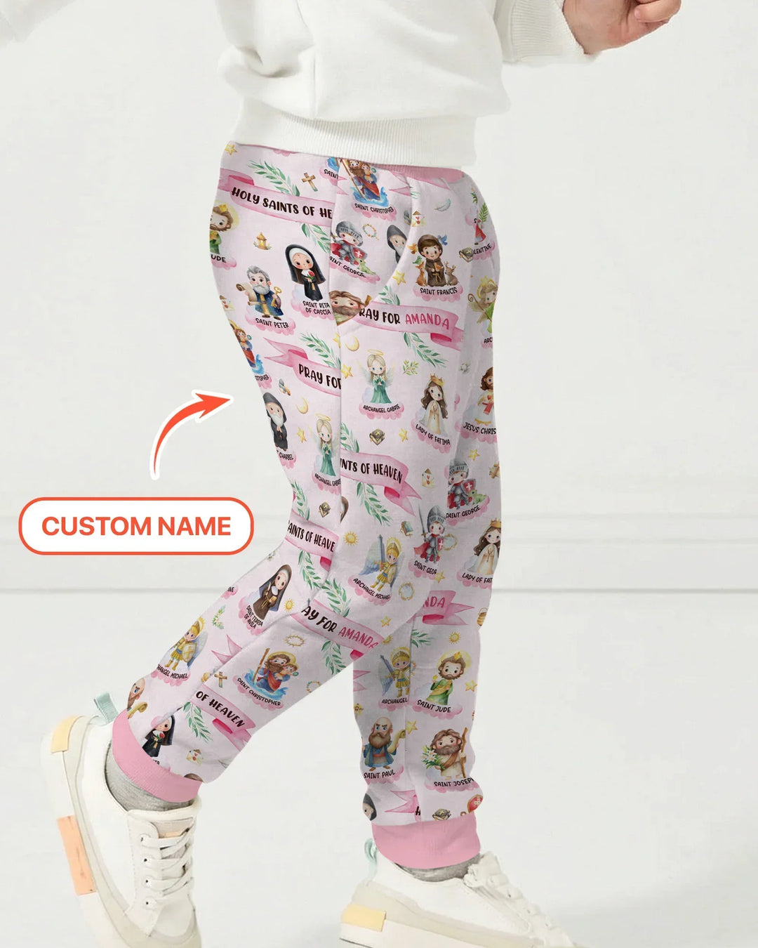 Holy Saints of Heaven Custom Name Bamboo Jogger