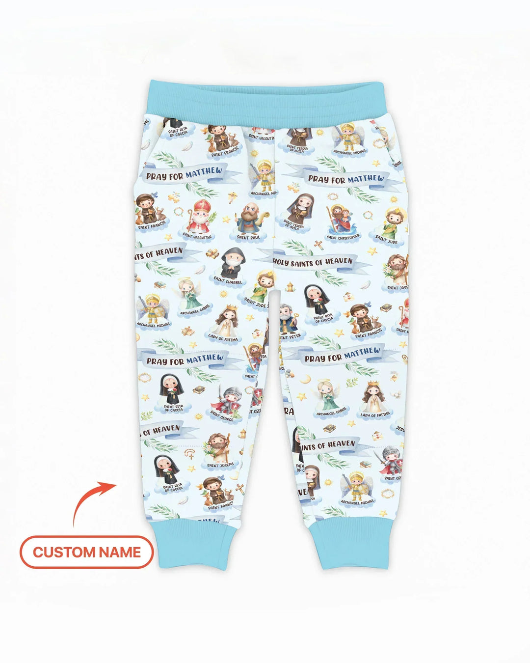 Holy Saints of Heaven Custom Name Bamboo Jogger