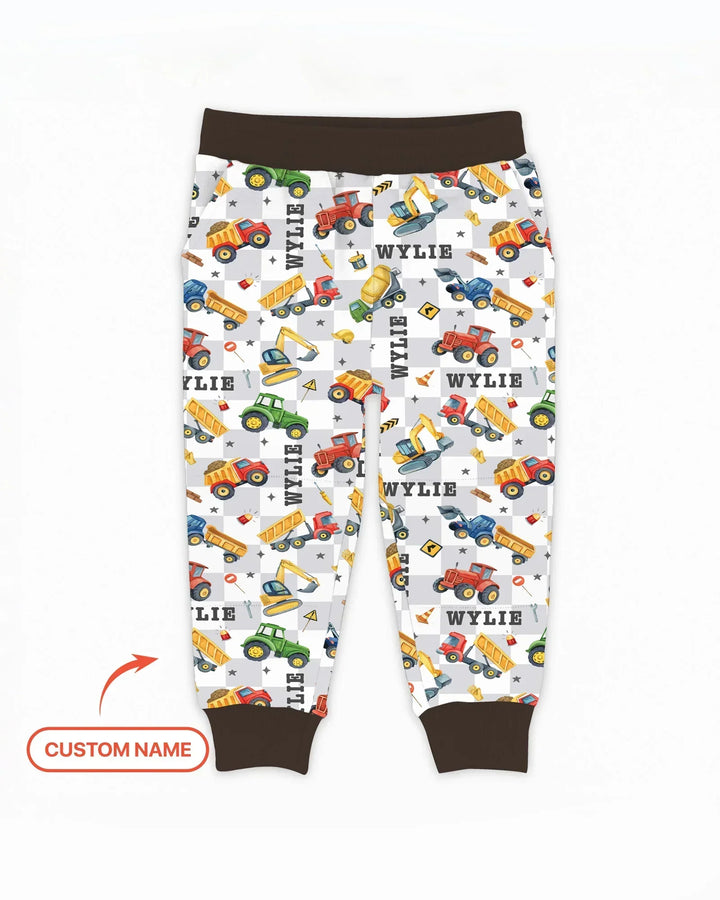 Under Construction Custom Name Bamboo Jogger