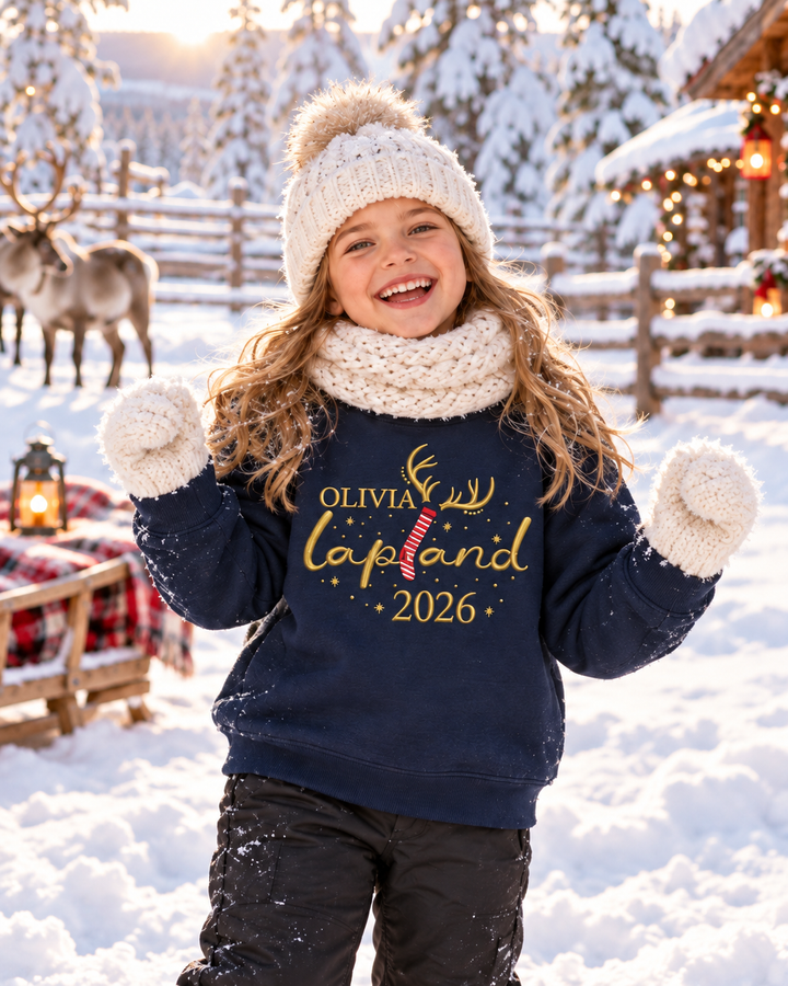 Lapland Family Embroidered Bamboo Crewneck Sweatshirt