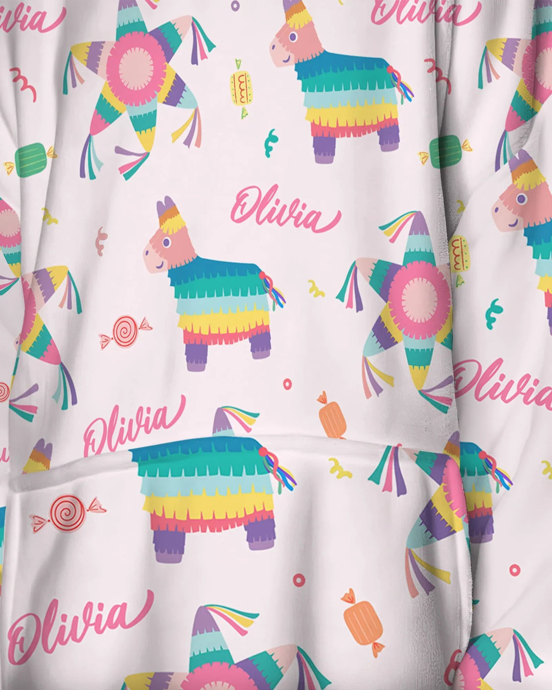 Custom Name Smash the Pinata Bamboo Blanket Hoodie