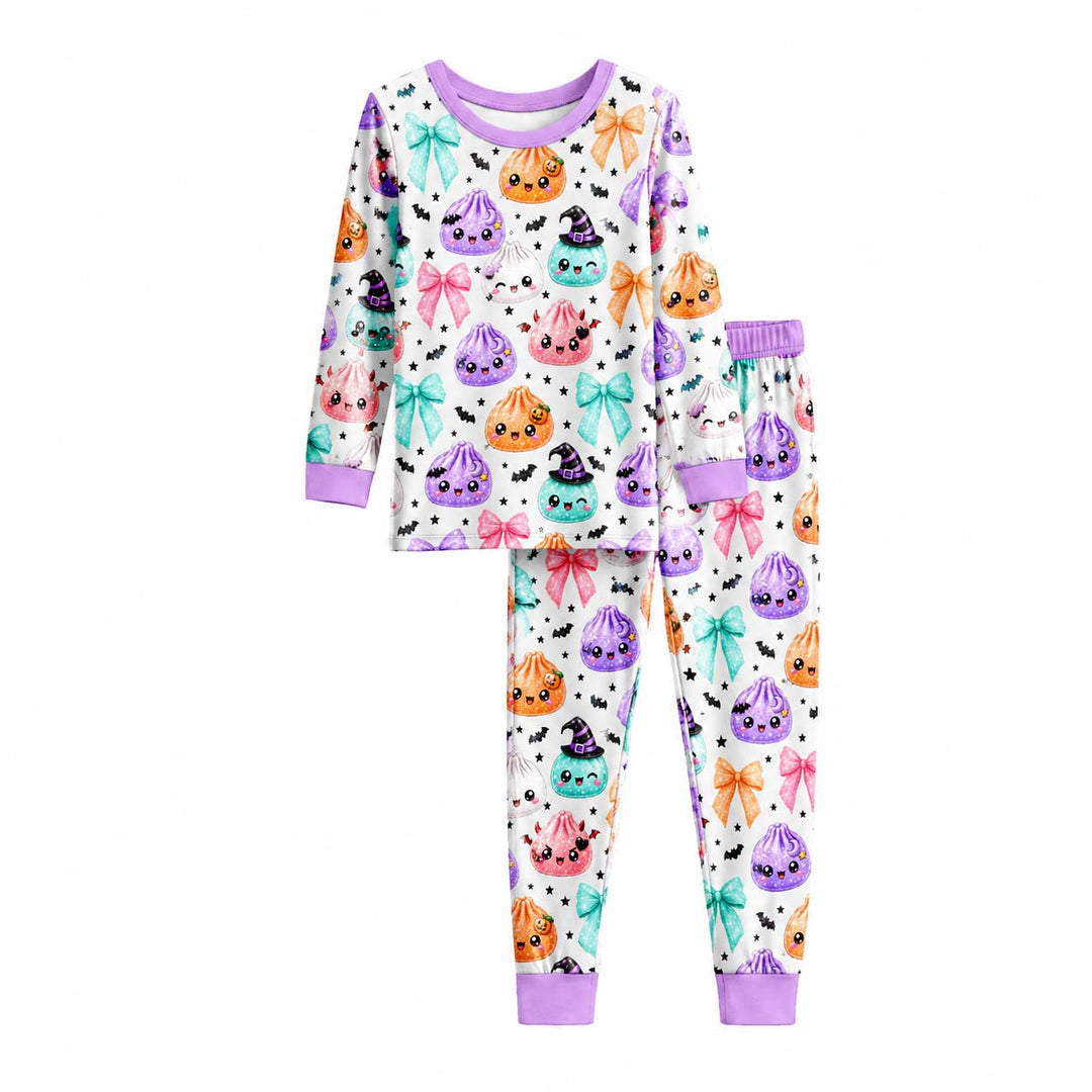 Kawaii Halloween Treats Bamboo Two Piece Long Sleeve Pajama Set