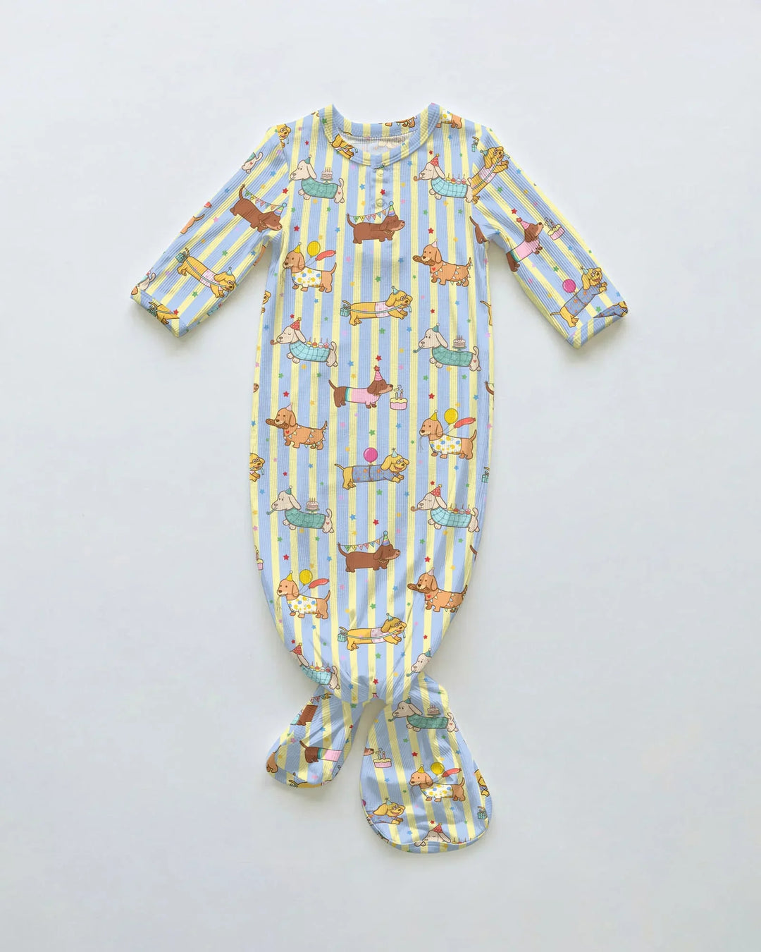 Custom Name Birthday Dachshund Bamboo Knot Gown