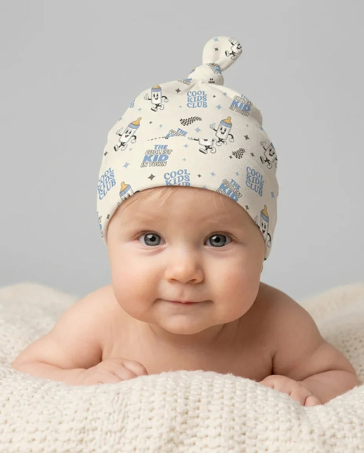 Custom Name Cool Club Daddy & Me Matching Bamboo Knotted Hat