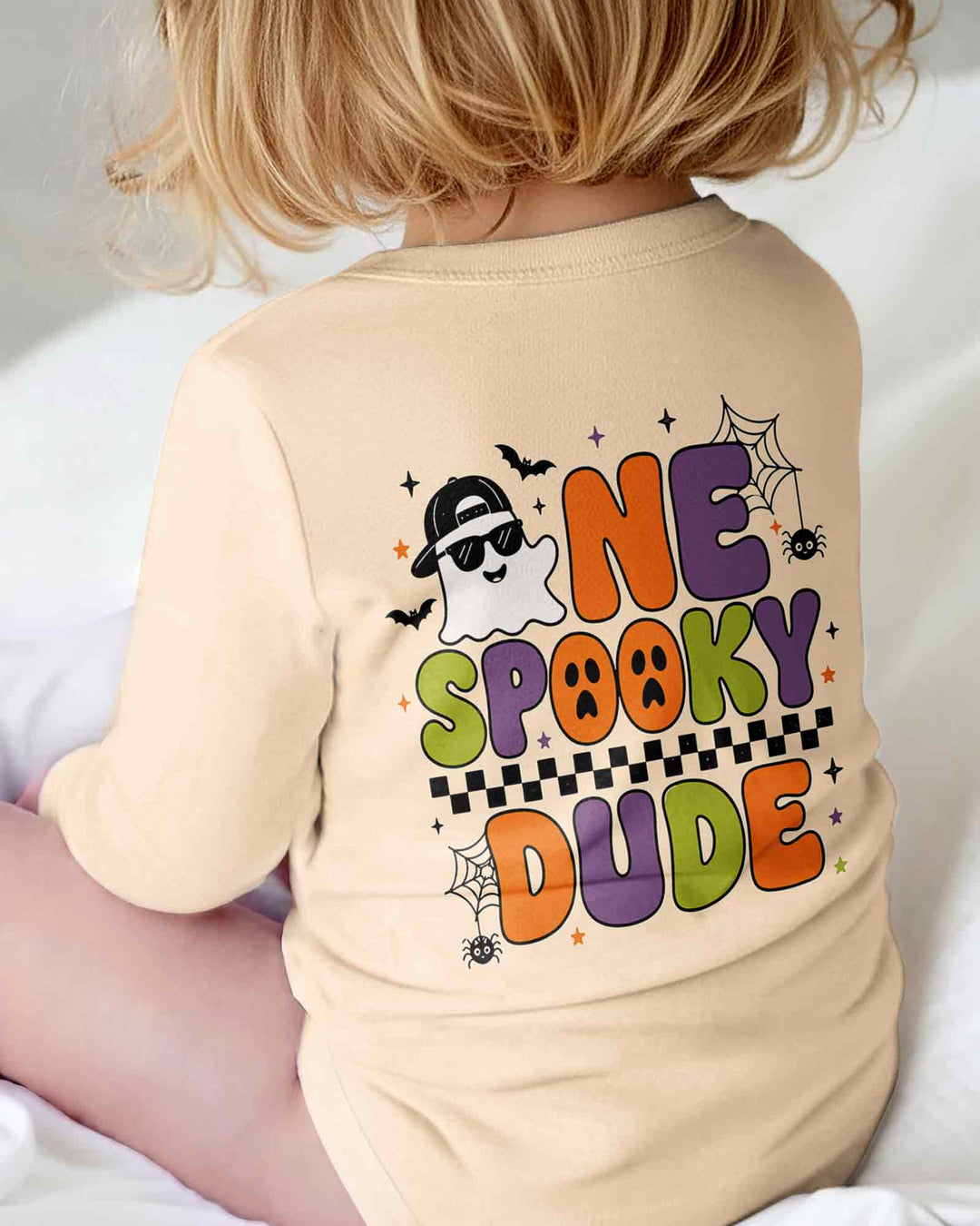 Personalized One Spooky Dude Baby Bamboo Bodysuit
