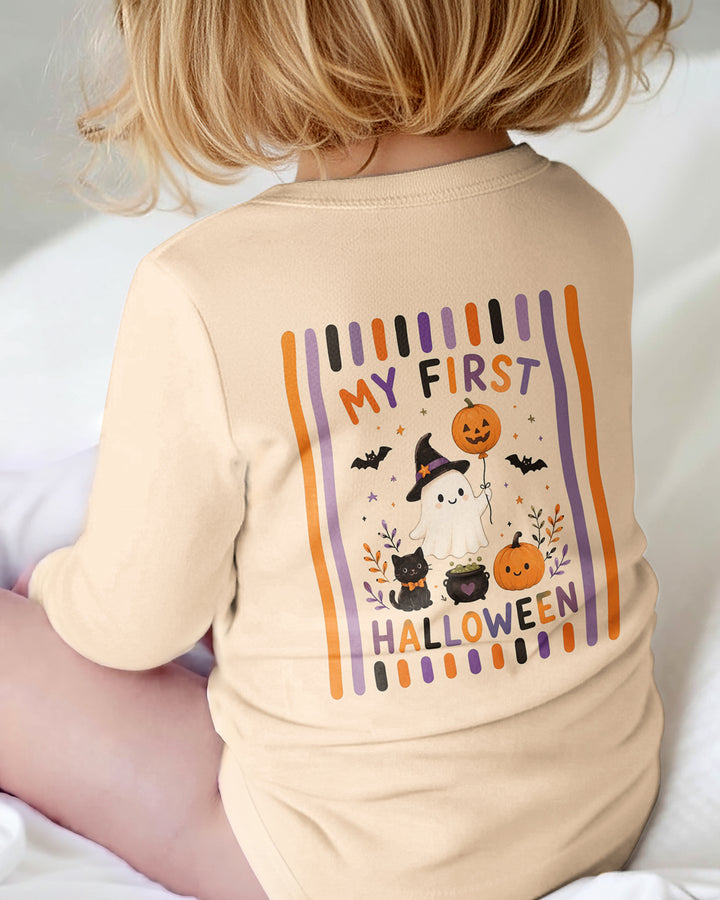 Personalized Name 1st Halloween Ghost Bamboo Bodysuit