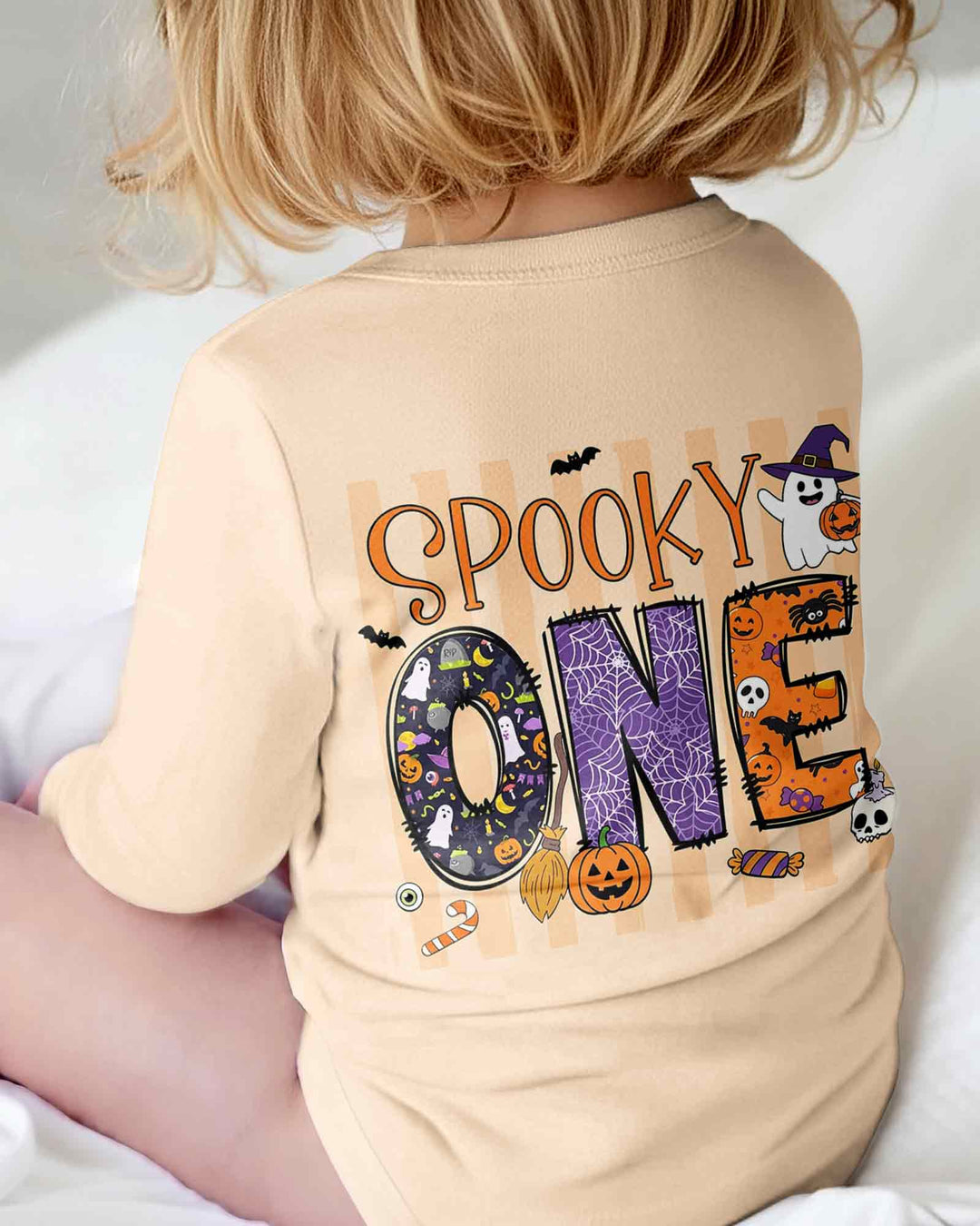Personalized Spooky One Halloween First Birthday Bamboo Bodysuit
