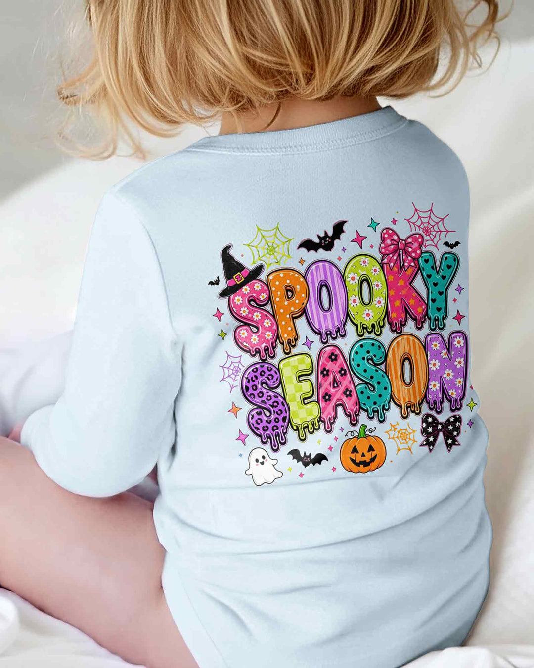 Personalized Spooky Season Pumpkin Ghost Bamboo Bodysuit
