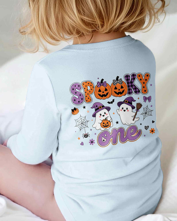 Personalized Spooky One Baby Boo Halloween First Birthday Bamboo Bodysuit