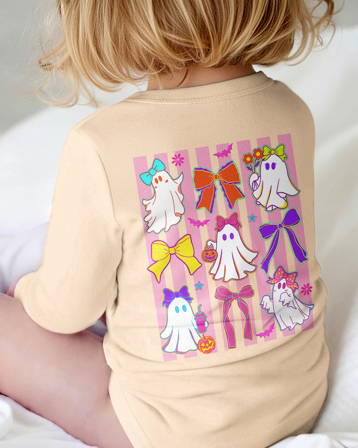 Personalized Coquette Ghost Halloween Bamboo Bodysuit