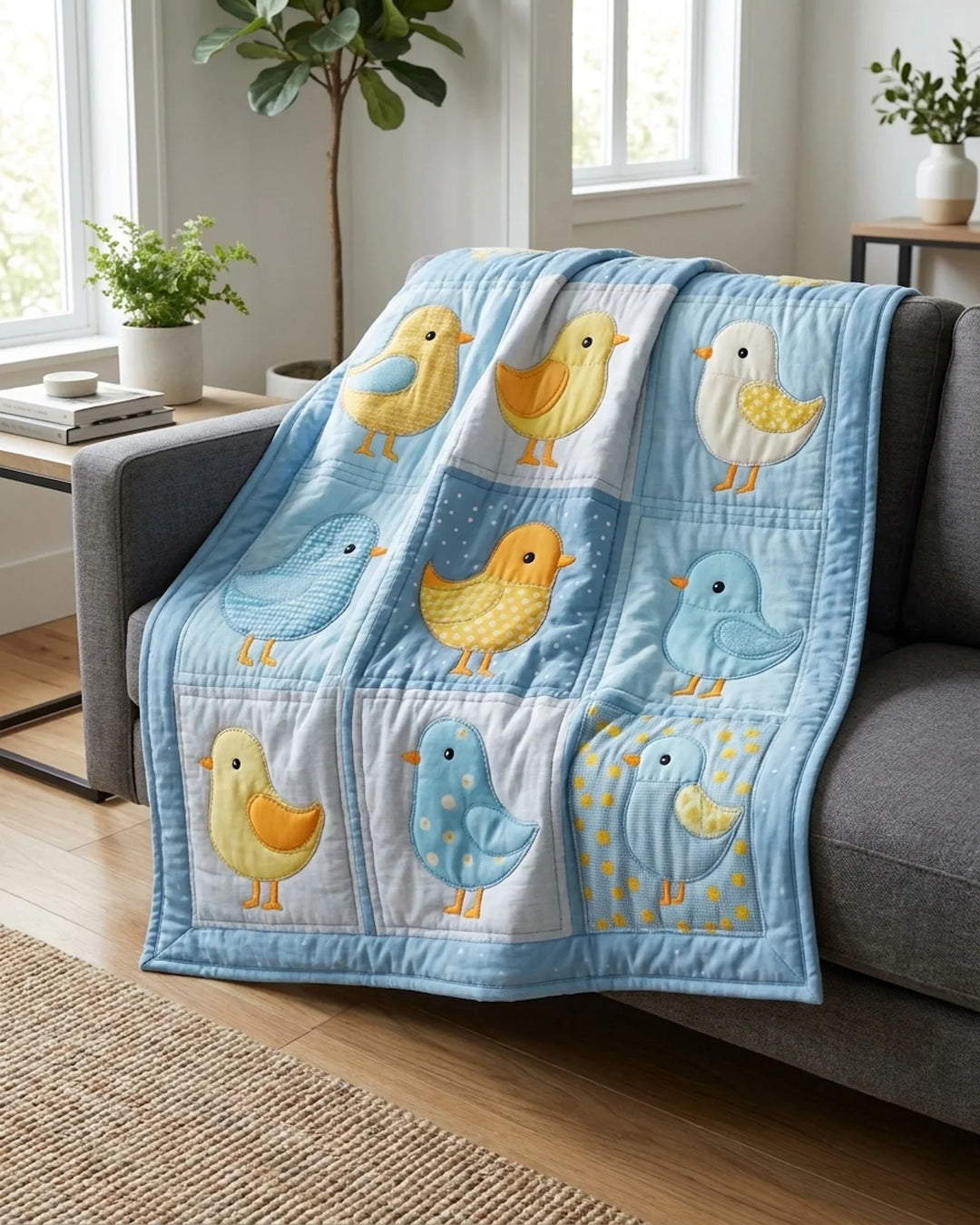 Little Bird Bamboo Quilt Blanket