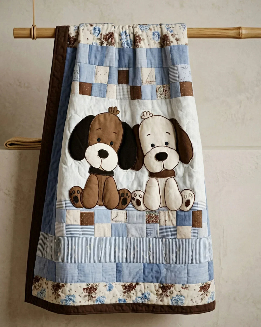 Little Puppy Bamboo Quilt Blanket