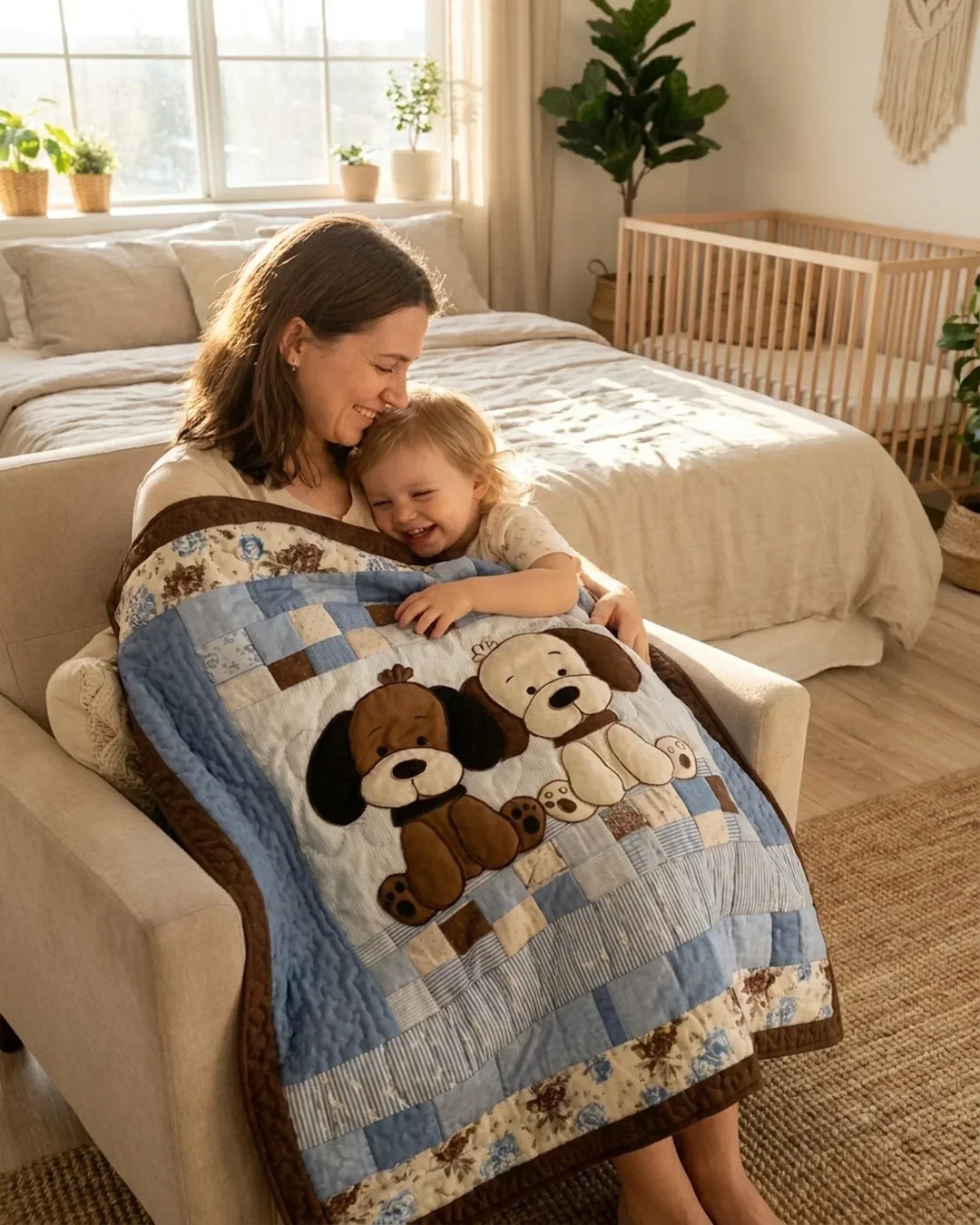 Little Puppy Bamboo Quilt Blanket
