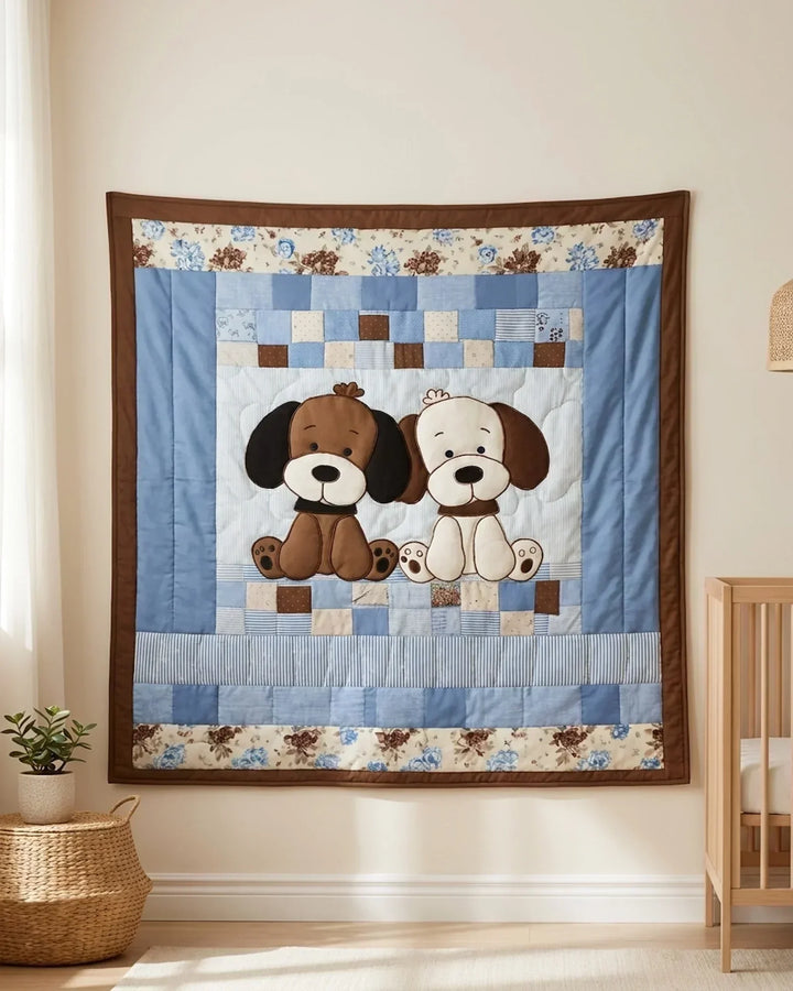 Little Puppy Bamboo Quilt Blanket