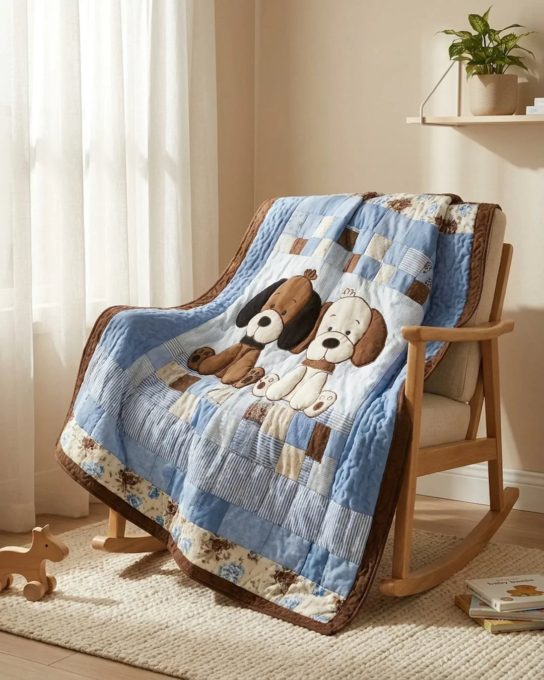 Little Puppy Bamboo Quilt Blanket
