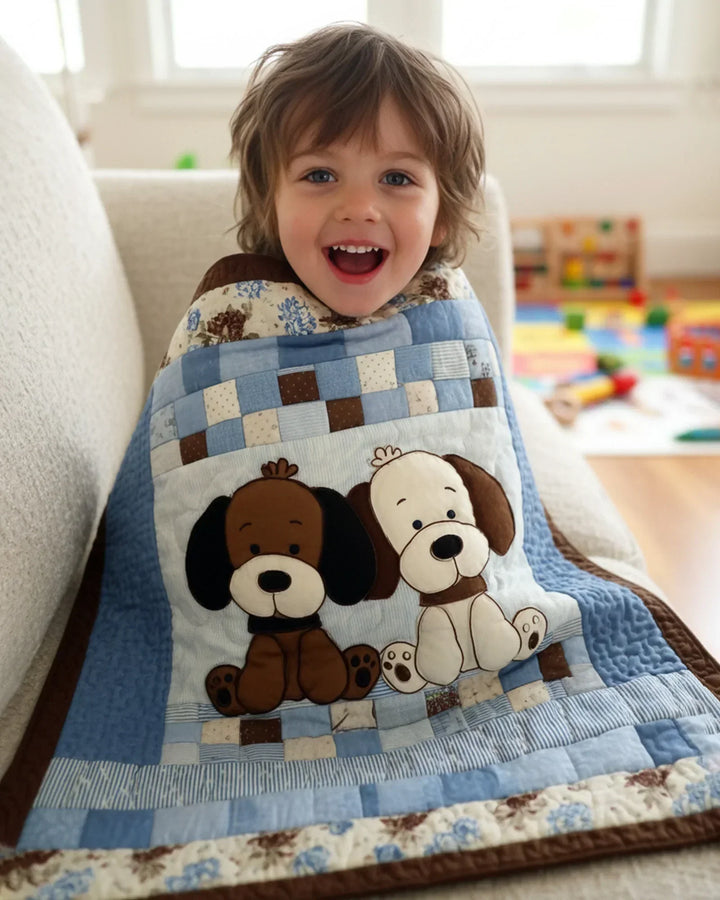 Little Puppy Bamboo Quilt Blanket