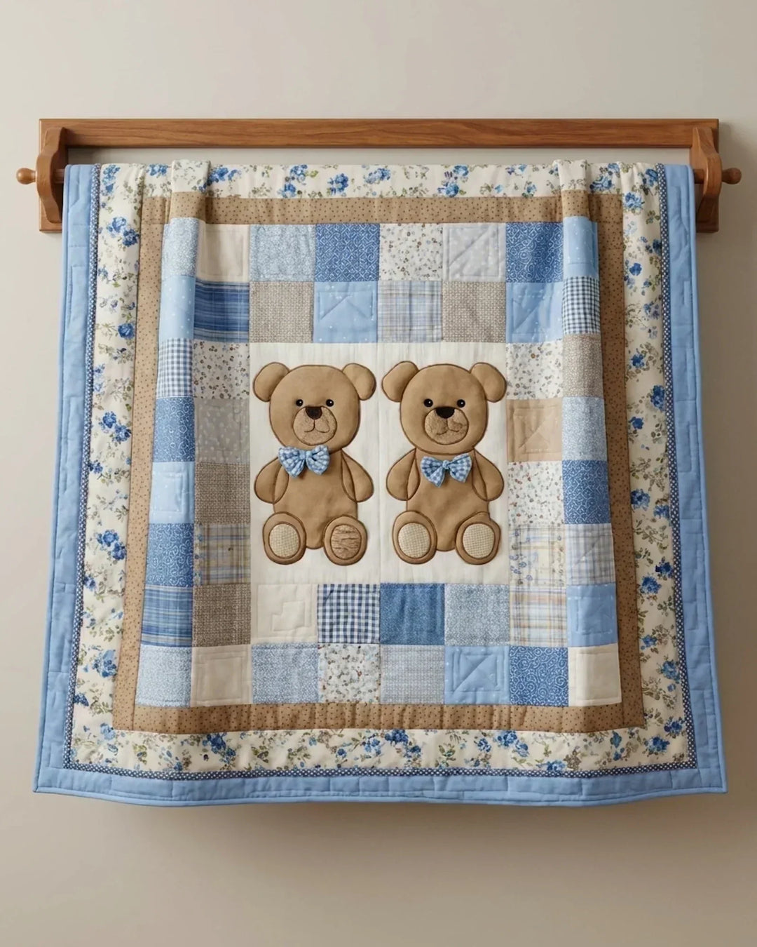 Little Teddy Bear Bamboo Quilt Blanket