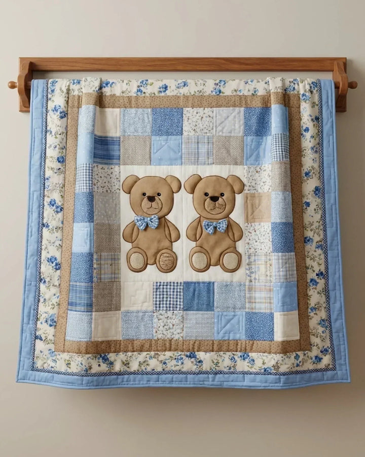 Little Teddy Bear Bamboo Quilt Blanket