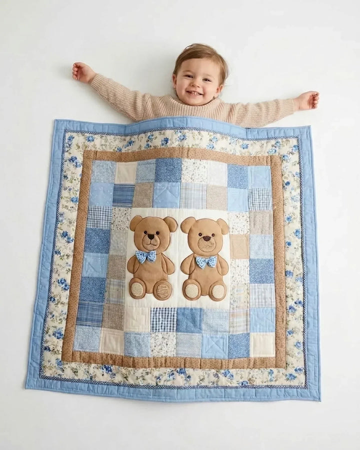 Little Teddy Bear Bamboo Quilt Blanket