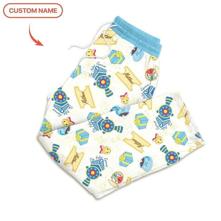 Express Train Christmas Bamboo Men's Pajama Set