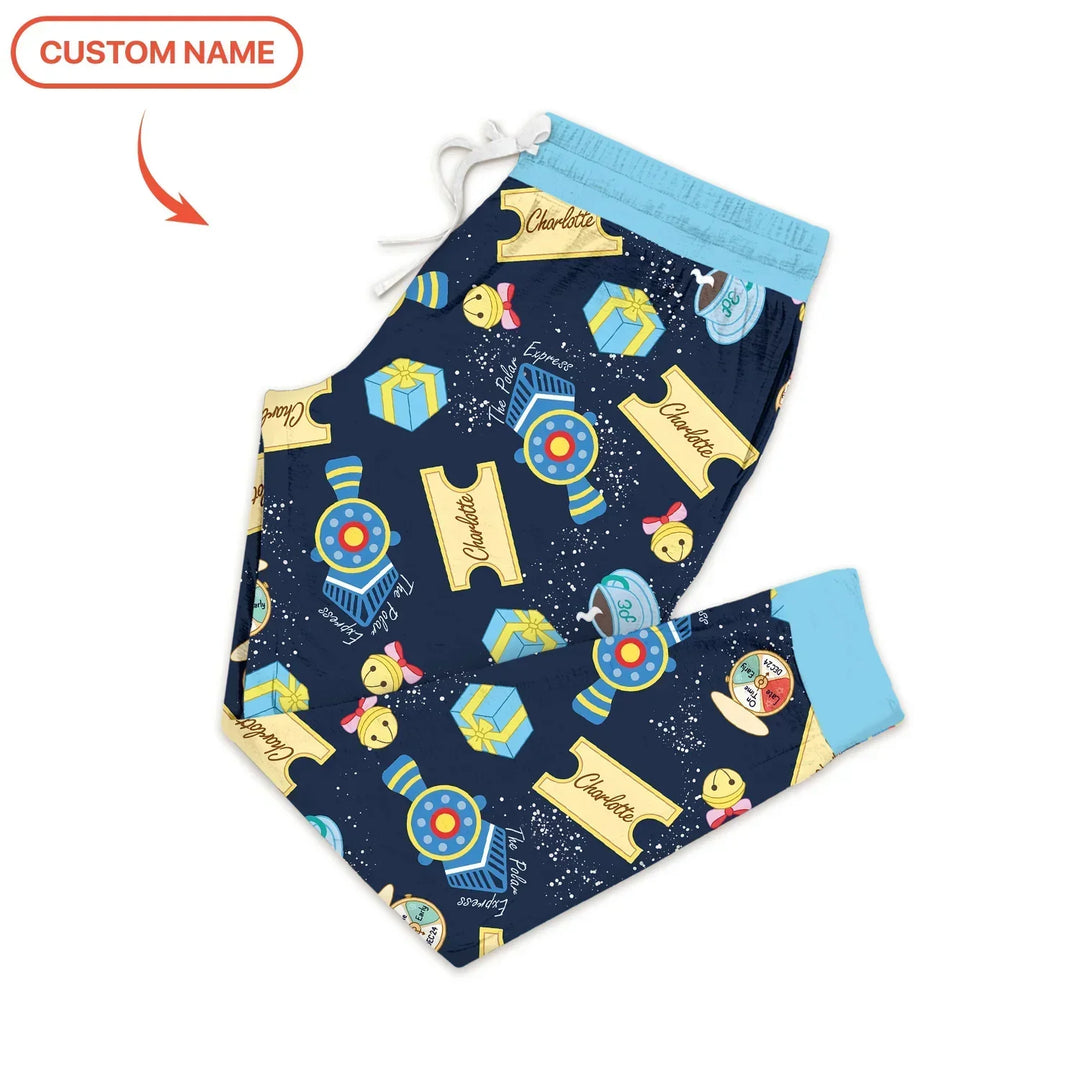 Express Train Christmas Bamboo Women Pajama Set