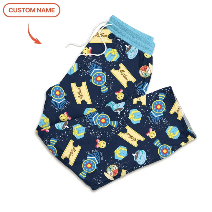 Express Train Christmas Bamboo Men's Pajama Set