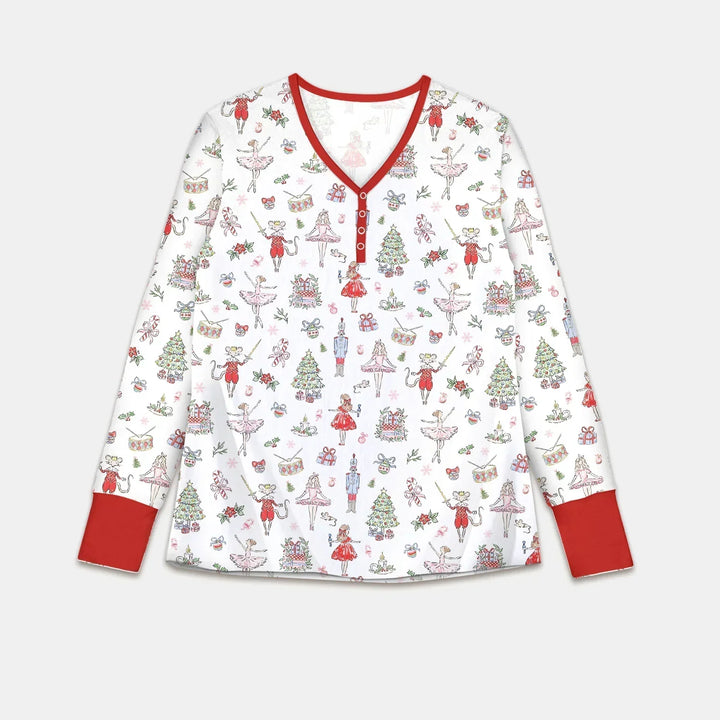 Sweet Nutcracker Holiday Matching Mom And Baby Bamboo Women Pajama Set
