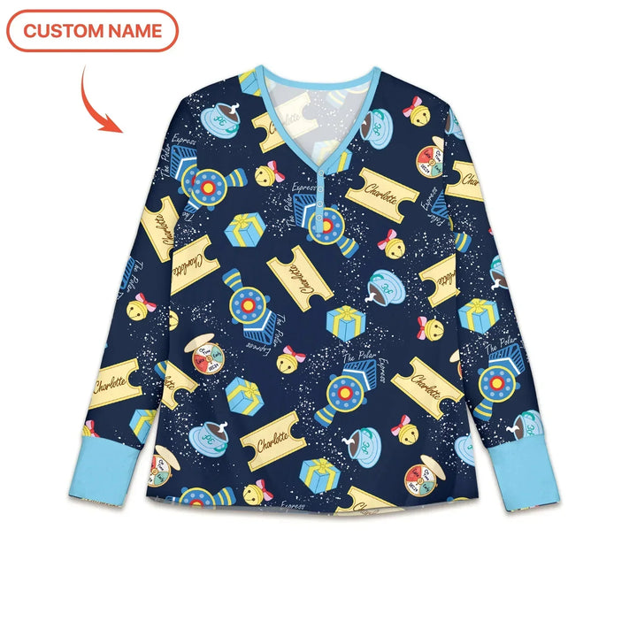 Express Train Christmas Bamboo Women Pajama Set