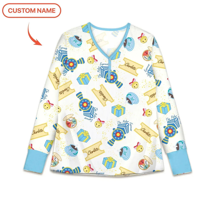 Express Train Christmas Bamboo Women Pajama Set