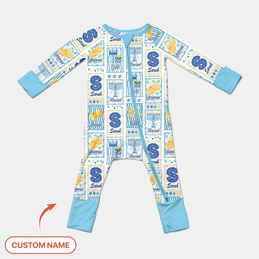 Light of Hanukkah Custom Name Bamboo Convertible Zippy