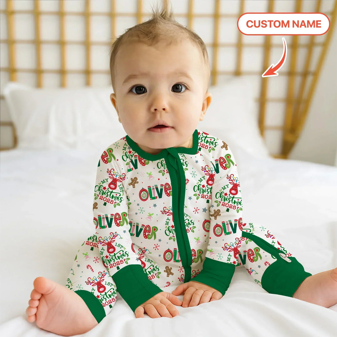 Custome Name "Whimsical Little Green" Convertible Zippy , Custome Name "Whimsical Little Green" Convertible Zippy - 0-3M