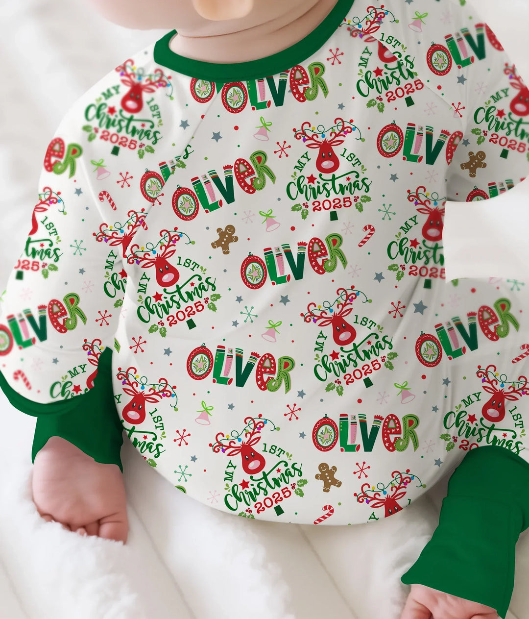 Custome Name "Whimsical Little Green" Convertible Zippy , Custome Name "Whimsical Little Green" Convertible Zippy - 0-3M