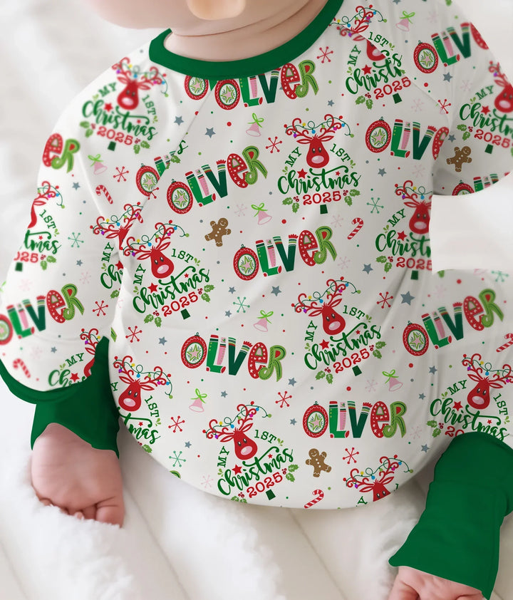 Custome Name "Whimsical Little Green" Convertible Zippy , Custome Name "Whimsical Little Green" Convertible Zippy - 0-3M