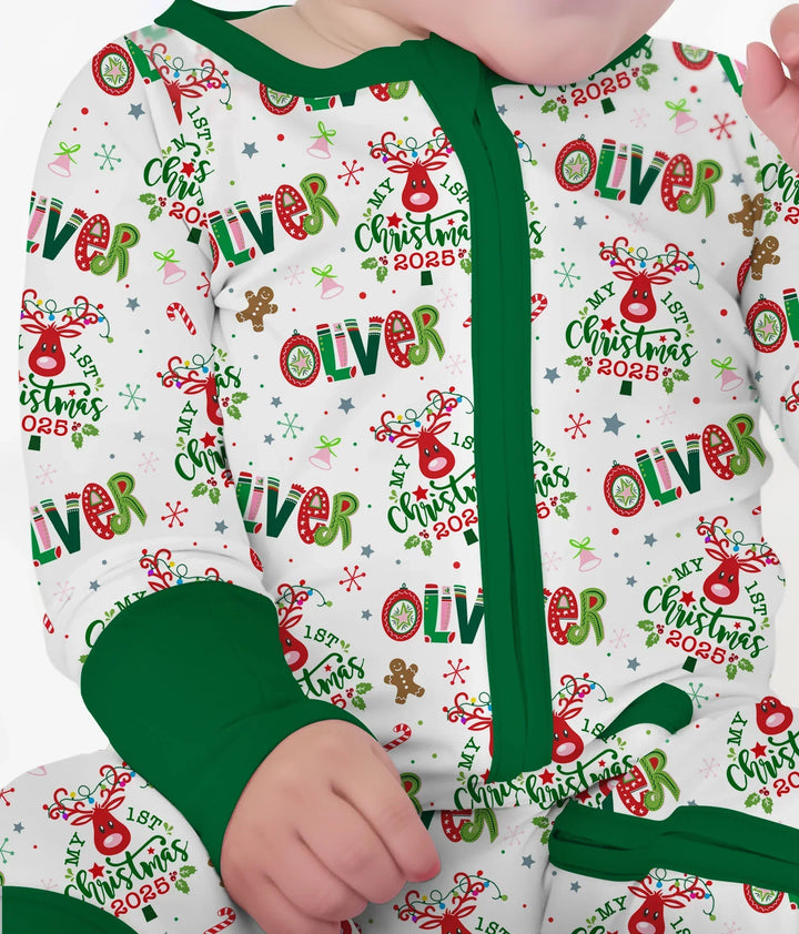 Custome Name "Whimsical Little Green" Convertible Zippy , Custome Name "Whimsical Little Green" Convertible Zippy - 0-3M