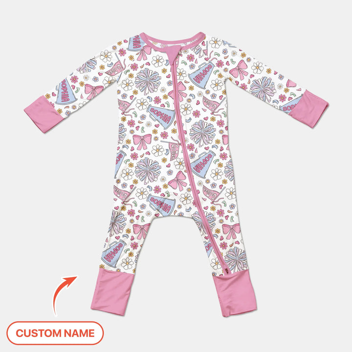 Custom Name Pastel Cheerleader Bamboo Convertible Zippy