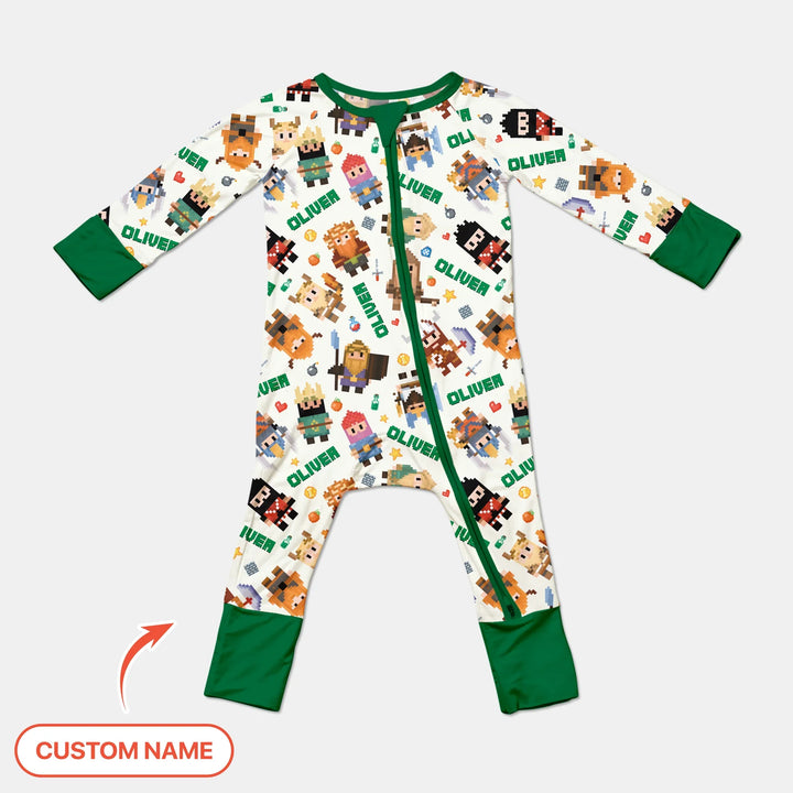 Blocky Buddy Squad Custom Name Bamboo Convertible Zippy