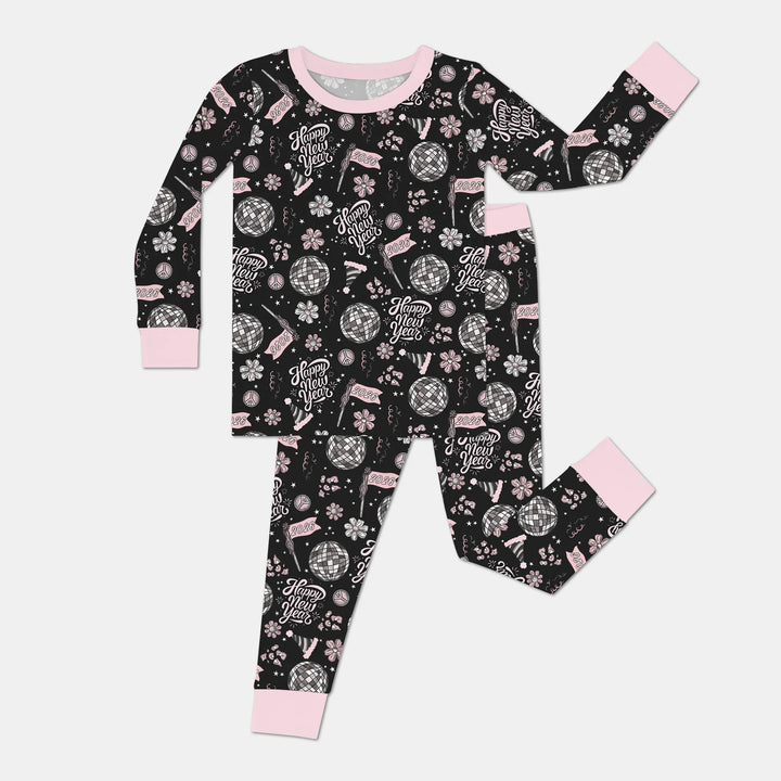 Disco New Years Eve Bamboo Two Piece Long Sleeve Pajama Set