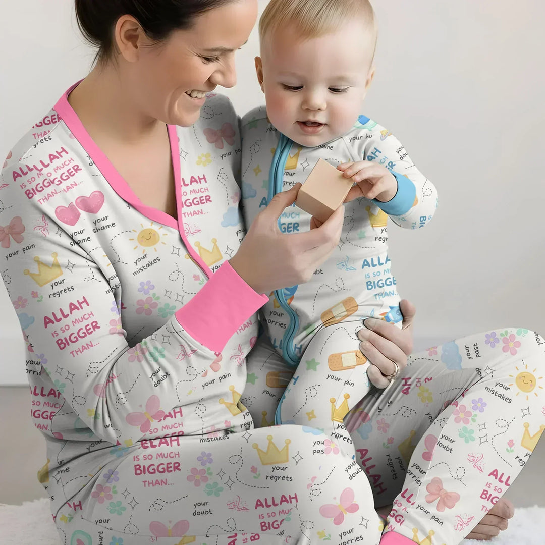"Allah Is So Much Bigger Than..." Family Matching Bamboo Convertible Zippy